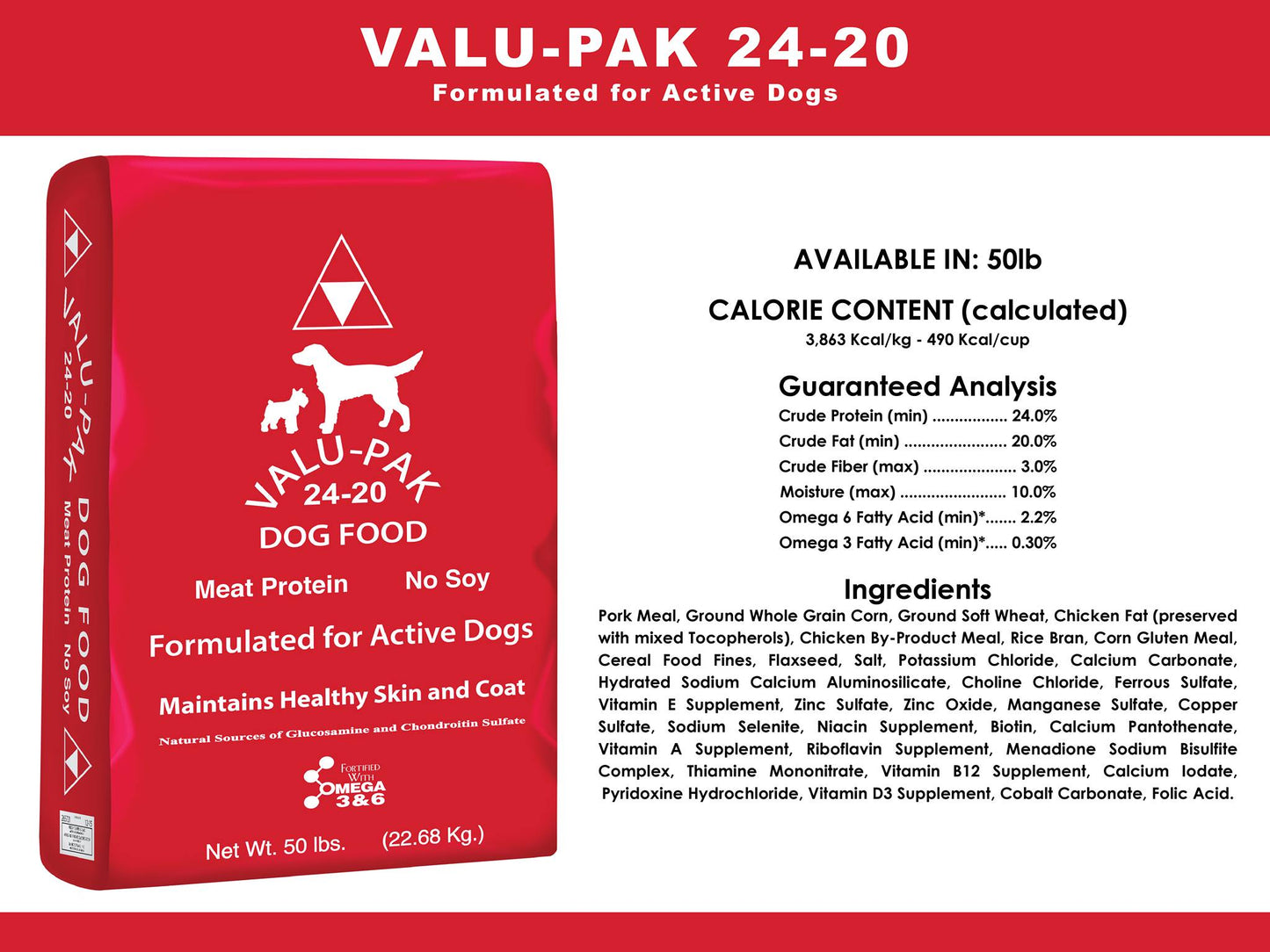 Valu Pak Dog Feed 50#