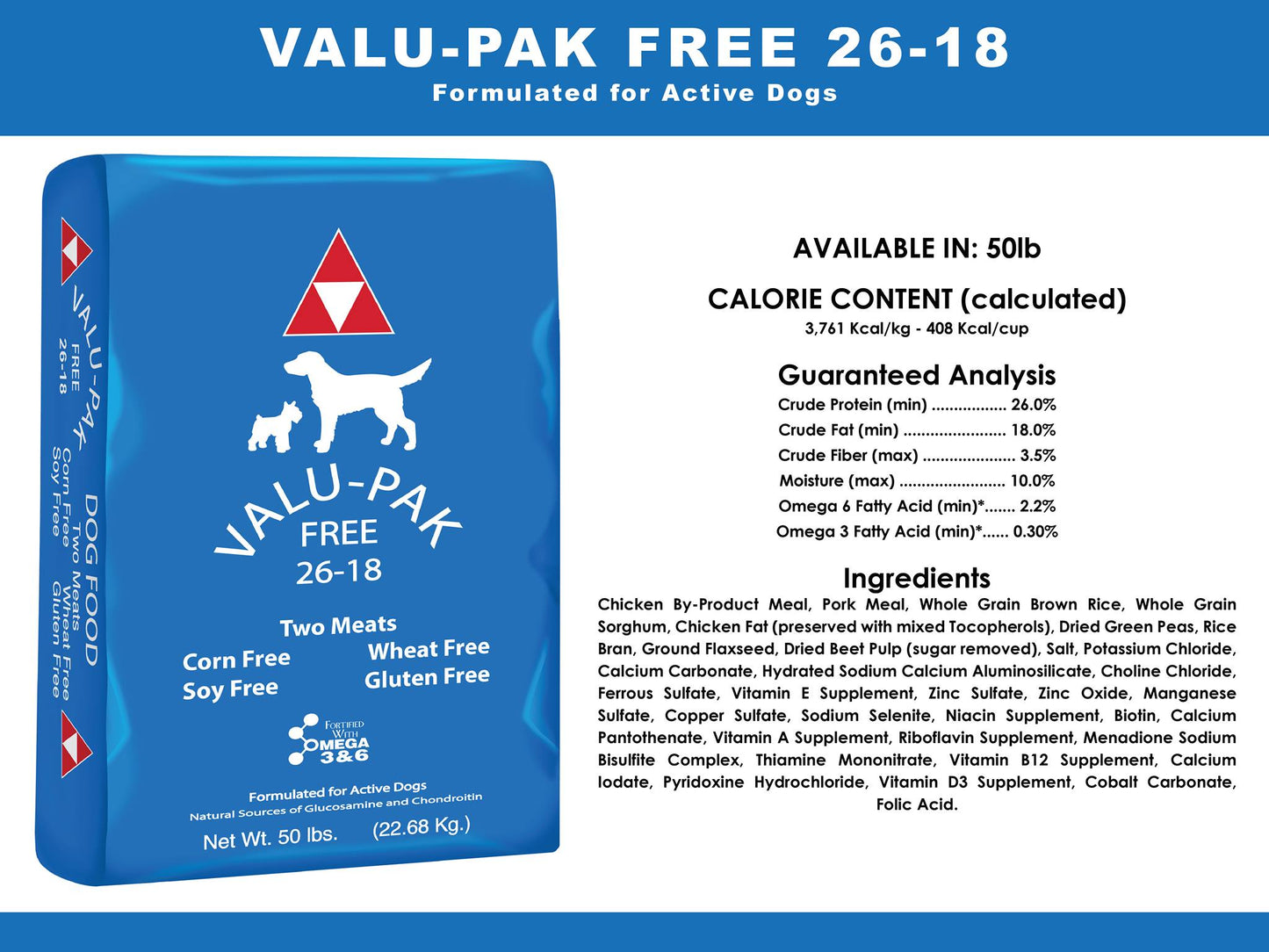 Valu Pak Dog Feed 50#